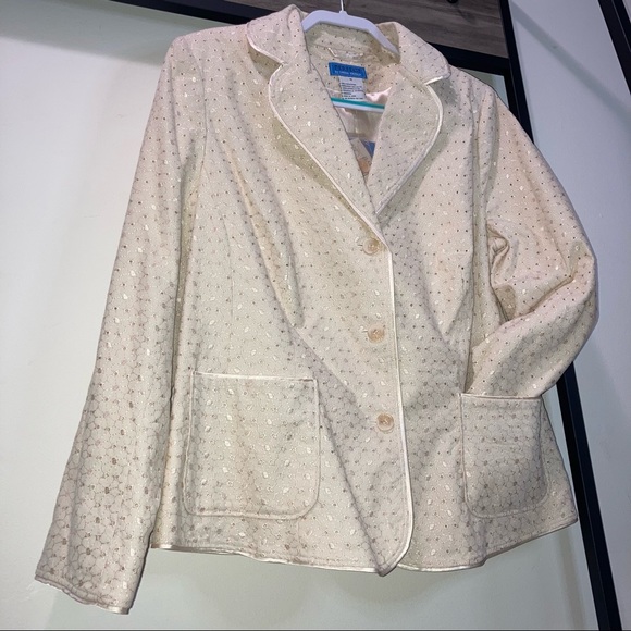 Vintage Jackets & Blazers - Embroidered Floral Corduroy Blazer Jacket NWT